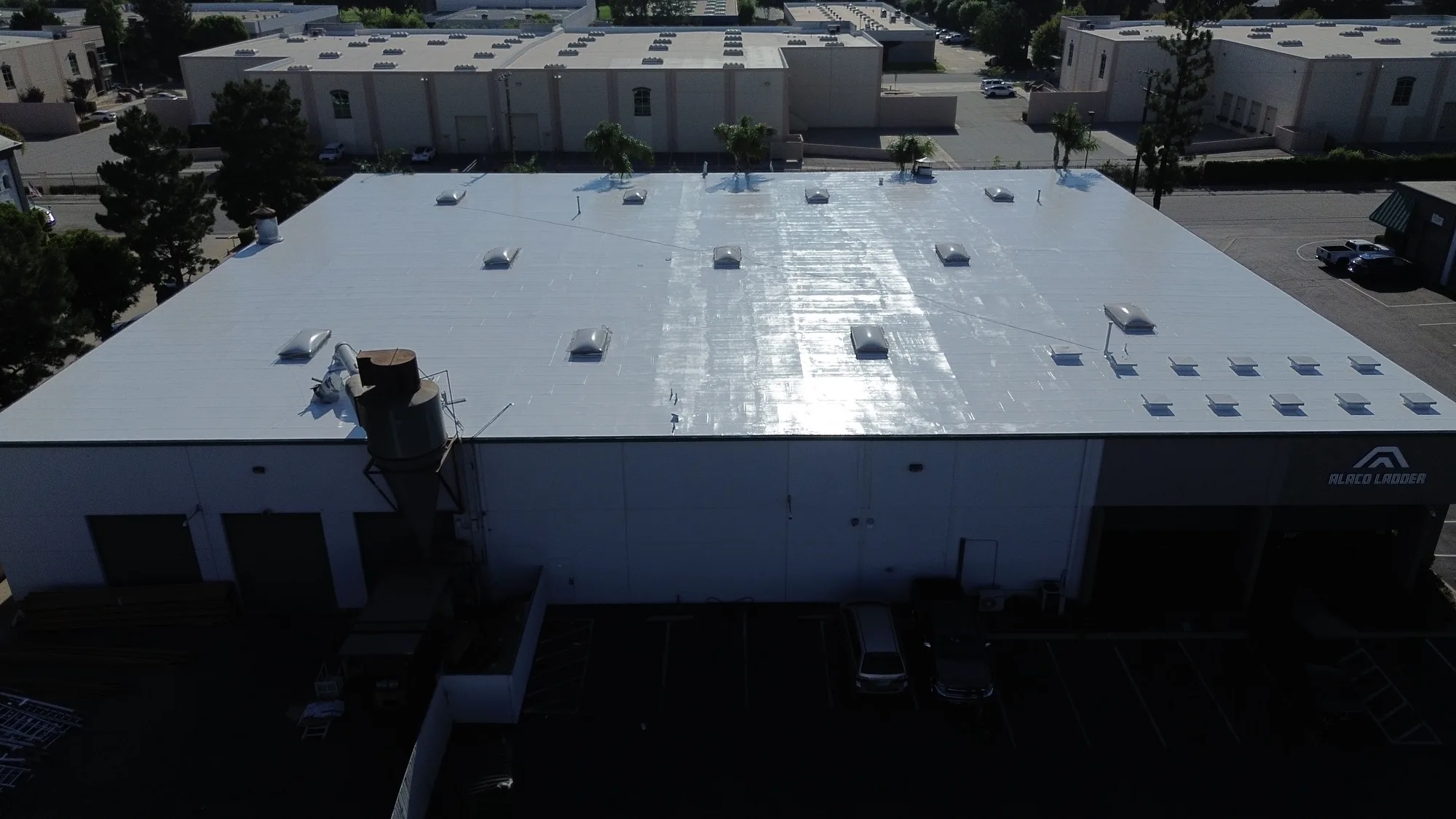 After roof coating