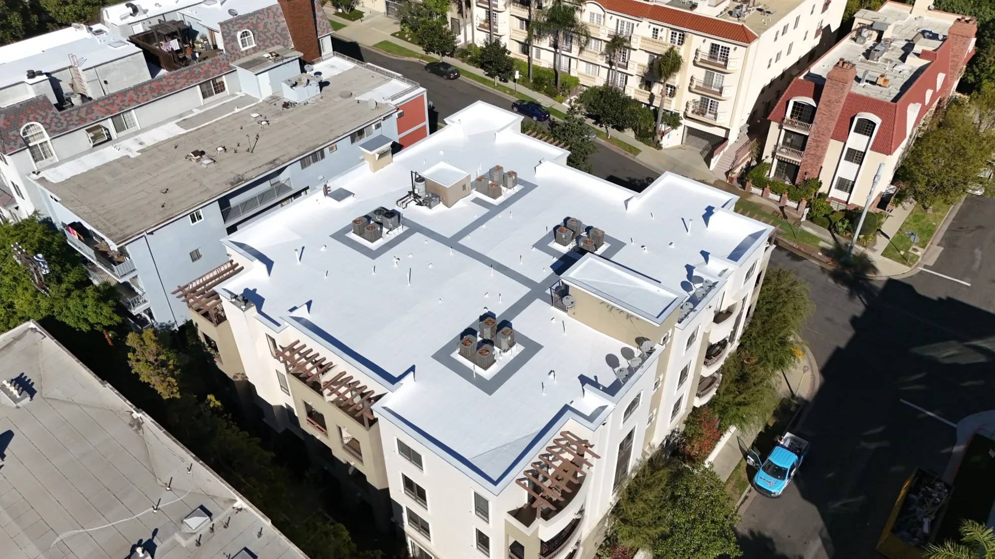 Finished roof coating, Santa Ana