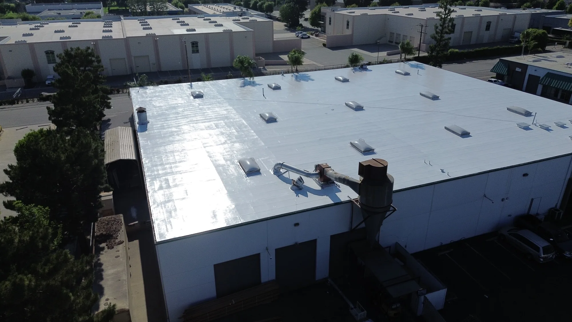 Finished roof coating, Carson