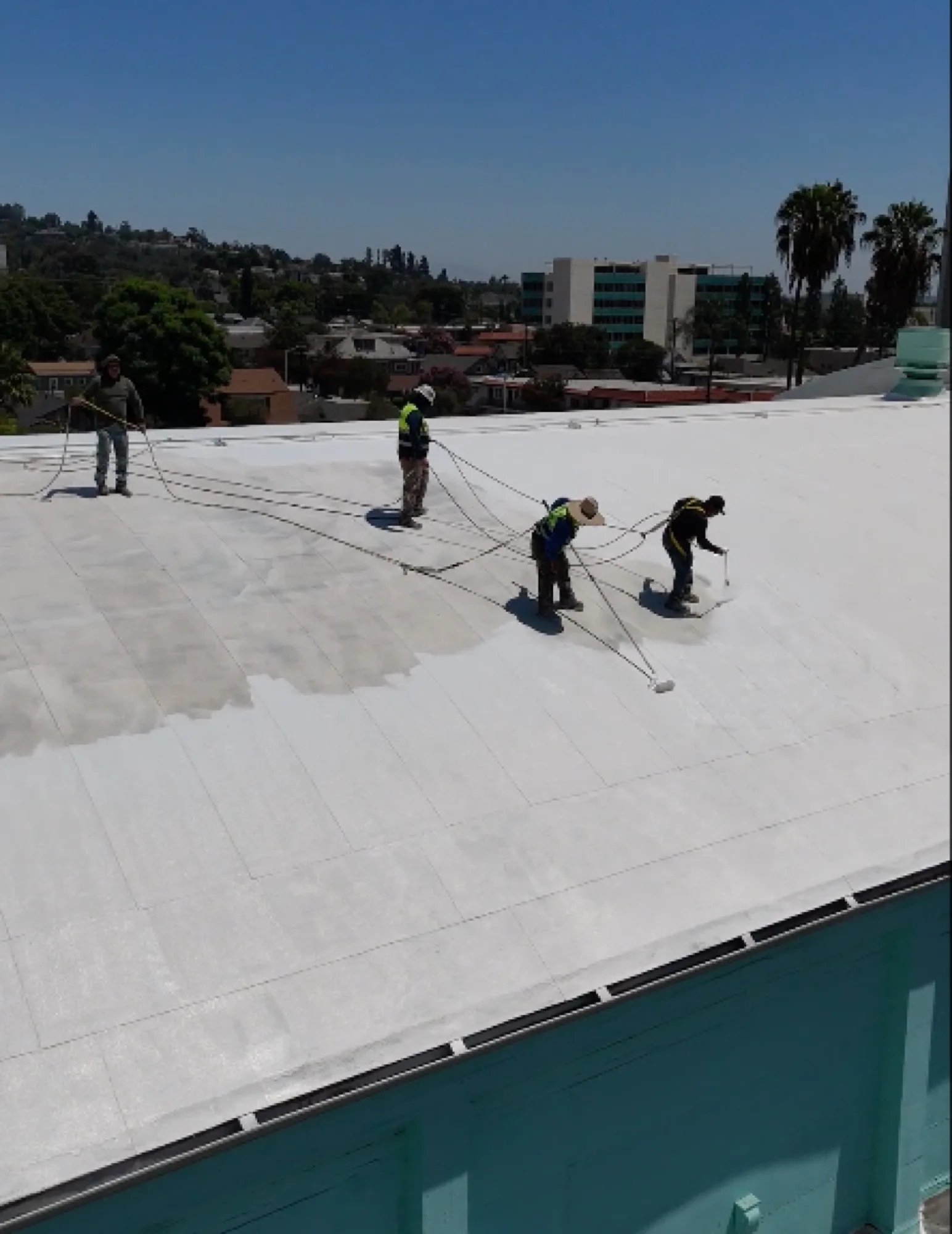 HOA roof maintenance in progress