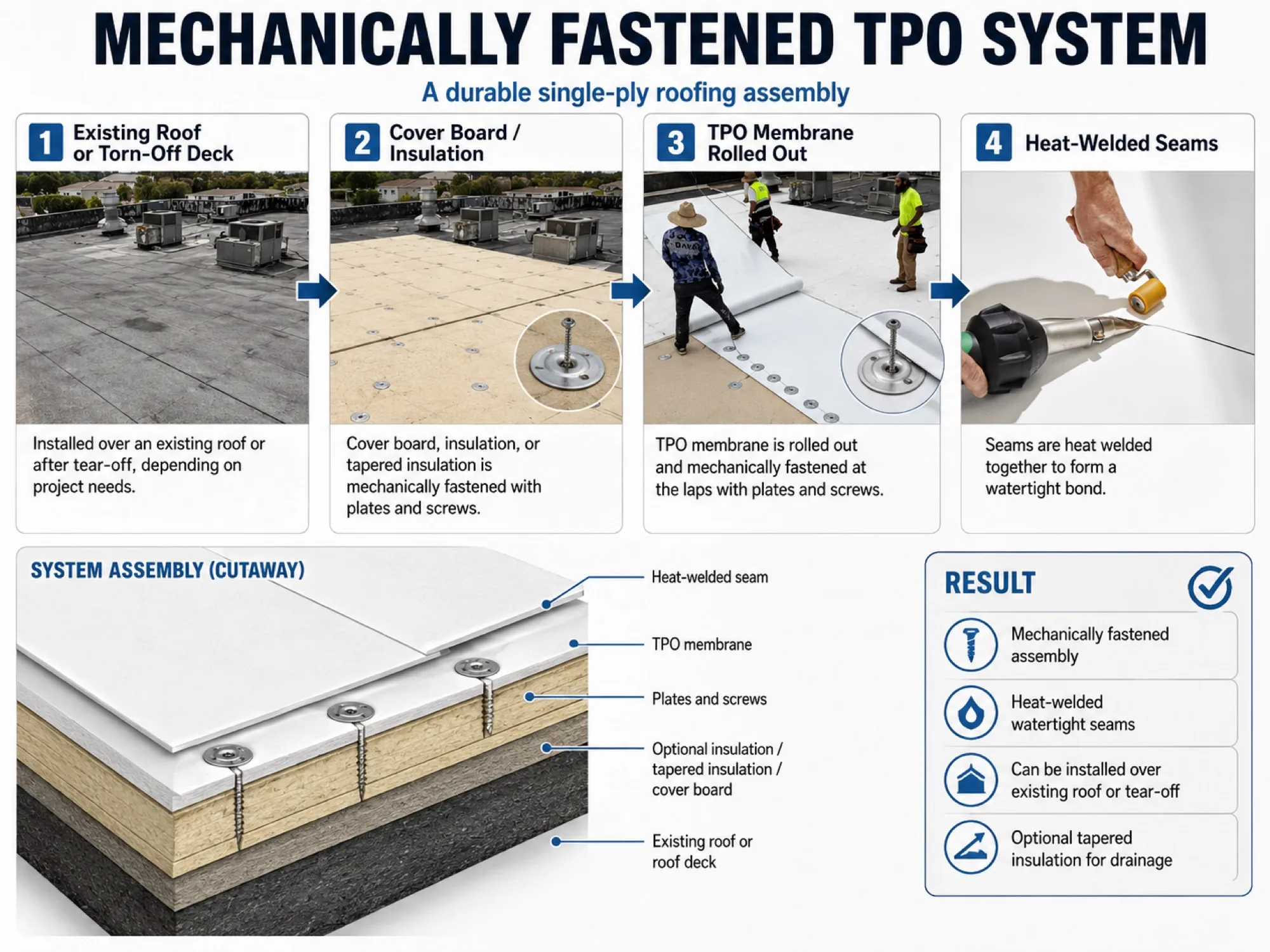 Mechanically attached TPO